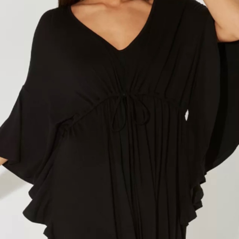 New York and Company Drawstring Kimono Top